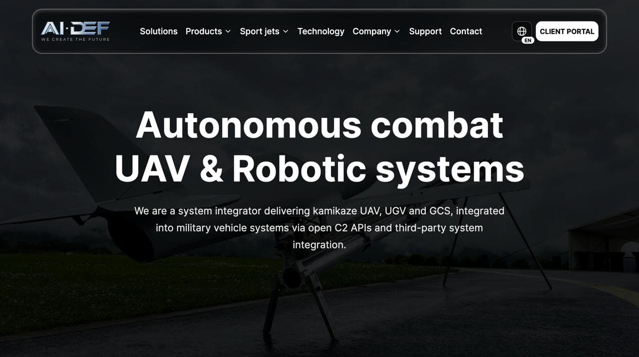 AI-DEF — screenshot of the live site